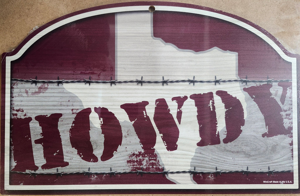State of Texas Howdy Wood Sign - WinCraft