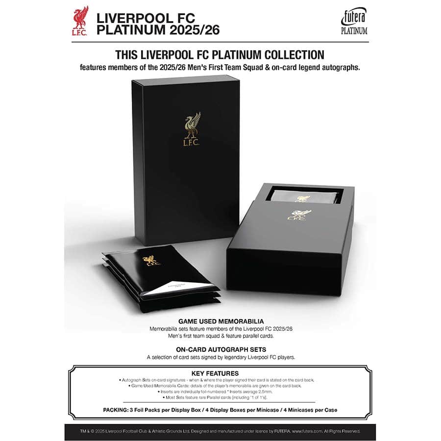 Futera Limited -  World Football - 25-26 Futera World Football (Soccer) Platinum Club Liverpool