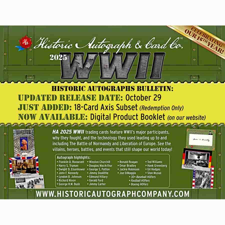 Historic Autograph Company -  World War 2 - 2025 Historic Autographs World War 2 Hobby Box
