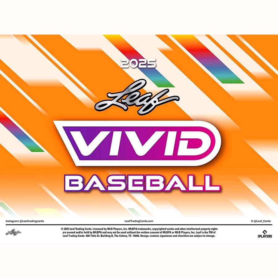 Leaf Trading Cards -  Vivid - 2025 Leaf Vivid Baseball Jumbo