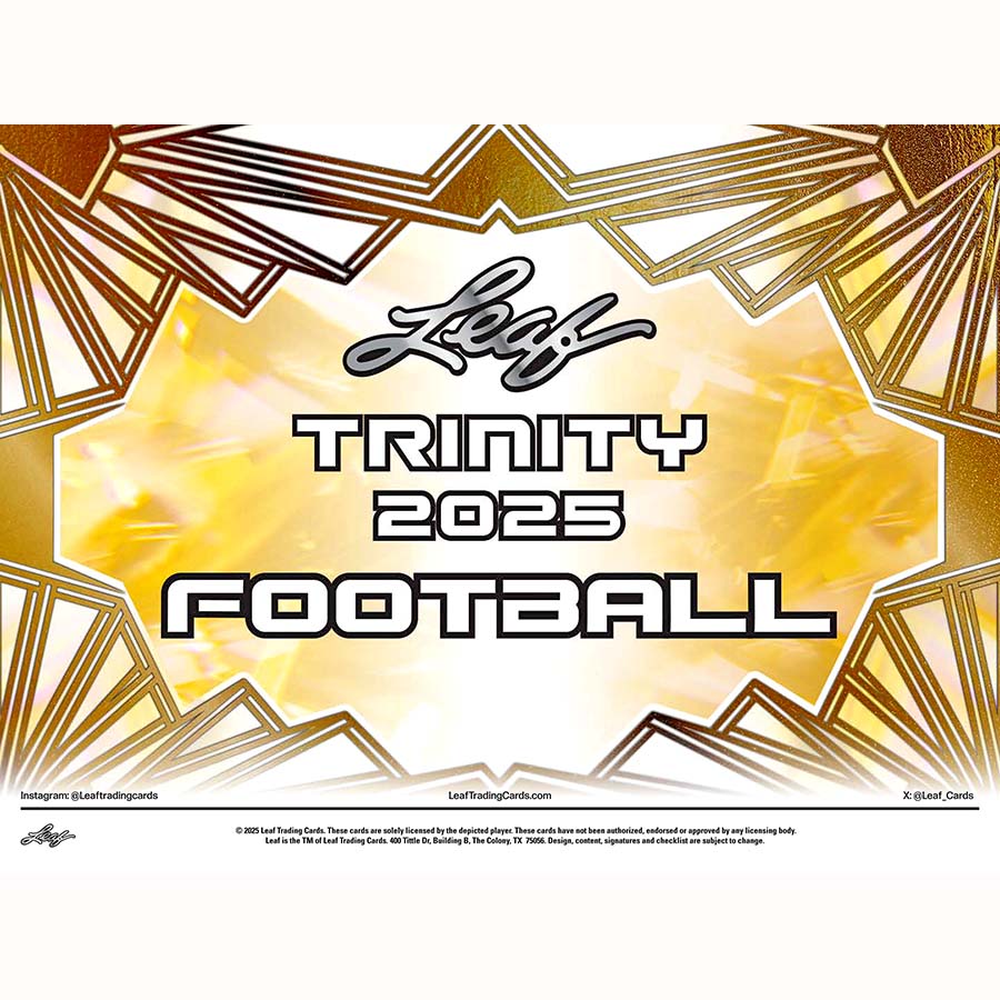 Leaf Trading Cards -  Trinity - 2025 Leaf Trinity Football Jumbo