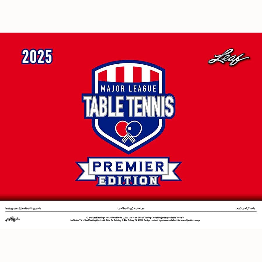 Leaf Trading Cards -  Mltt - 2025 Leaf Major League Table Tennis Premier Edition Hobby