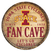 Iowa State Cyclones Sign Wood 14 Inch Round Barrel Top Design - Special Order - WinCraft