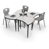 Snap Desk Configurable Student Desking -Gray Nebula Top Surface & Black Edgeband - BALT