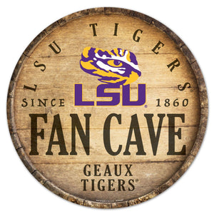 LSU Tigers Sign Wood 14 Inch Round Barrel Top Design - WinCraft