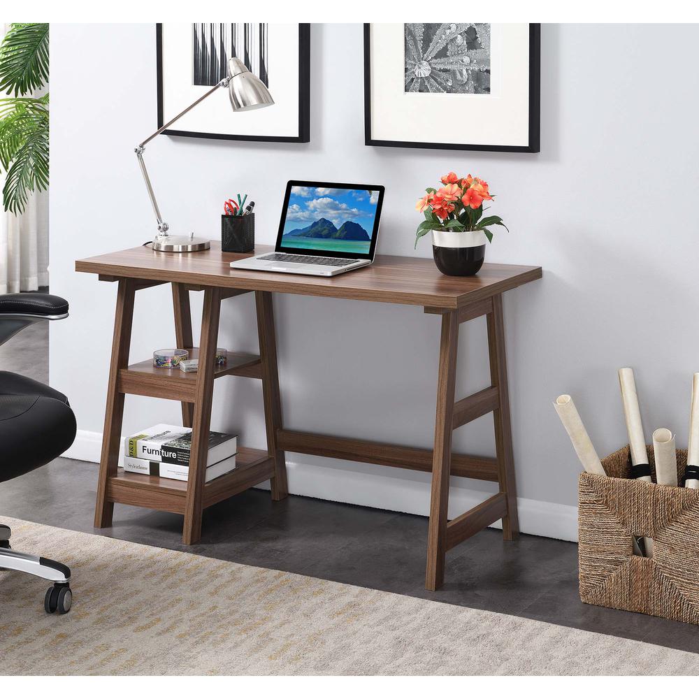 Designs2Go Trestle Desk with Shelves - Convience Concept, Inc.