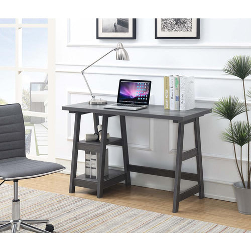 Designs2Go Trestle Desk with Shelves - Convience Concept, Inc.