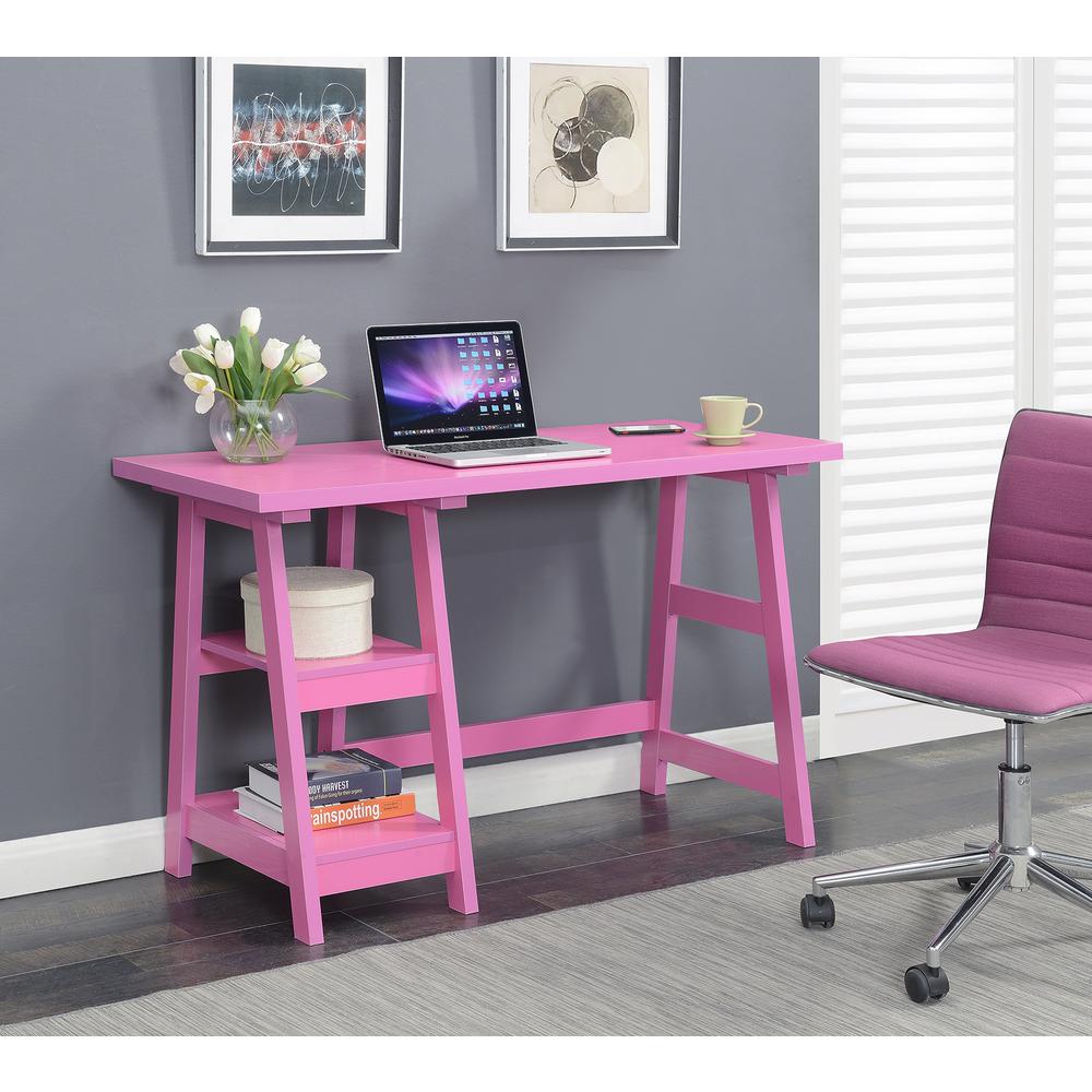 Designs2Go Trestle Desk with Shelves - Convience Concept, Inc.