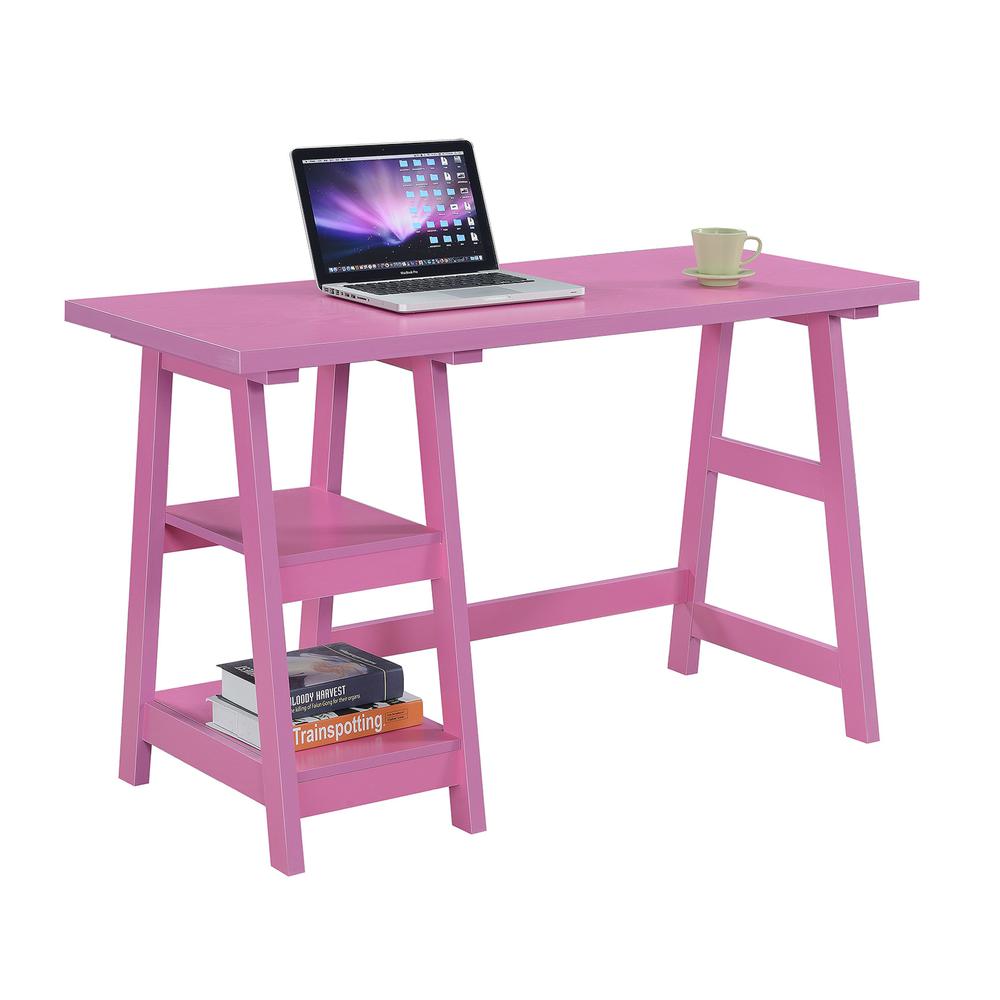 Designs2Go Trestle Desk with Shelves - Convience Concept, Inc.
