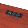 Designs2Go Trestle Desk with Charging Station, Cherry - Convenience Concepts