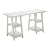 Designs2Go Double Trestle Desk with Shelves - Convience Concept, Inc.