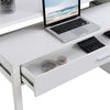 Newport JB Console/Sliding Desk with Drawer and Riser, White - Convenience Concepts