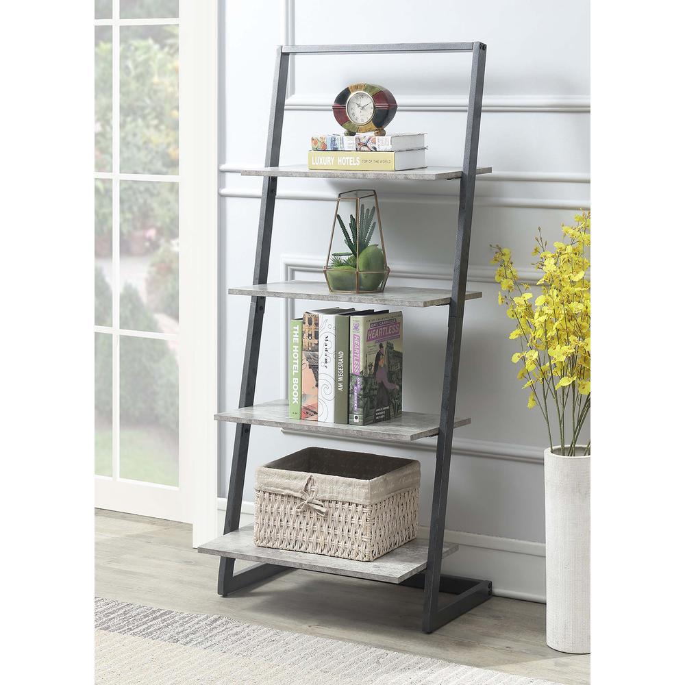 Graystone 4 Tier Ladder Bookcase/shelf - Convience Concept, Inc.