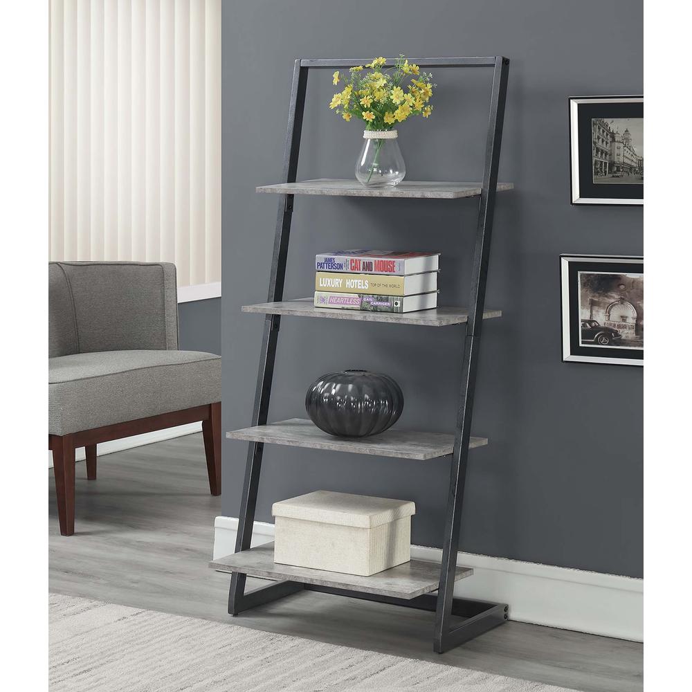 Graystone 4 Tier Ladder Bookcase/shelf - Convience Concept, Inc.