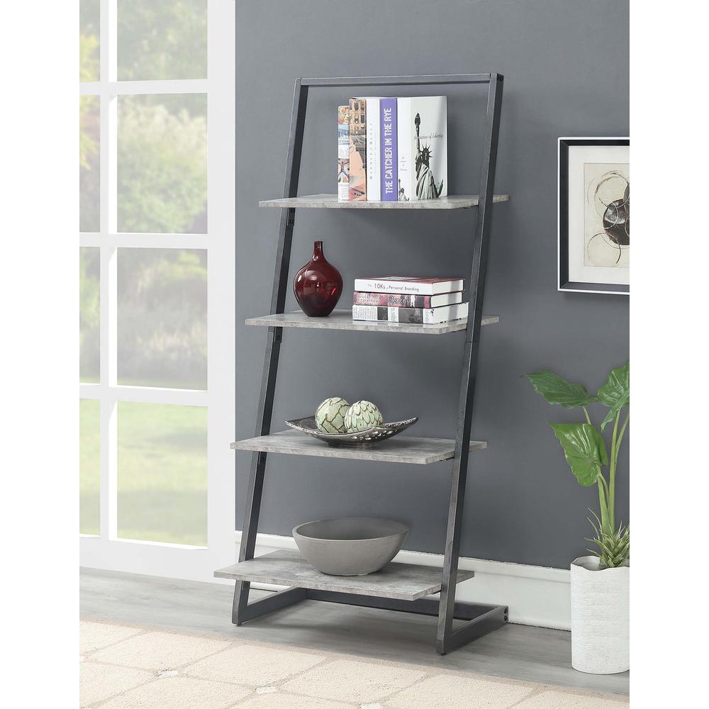 Graystone 4 Tier Ladder Bookcase/shelf - Convience Concept, Inc.