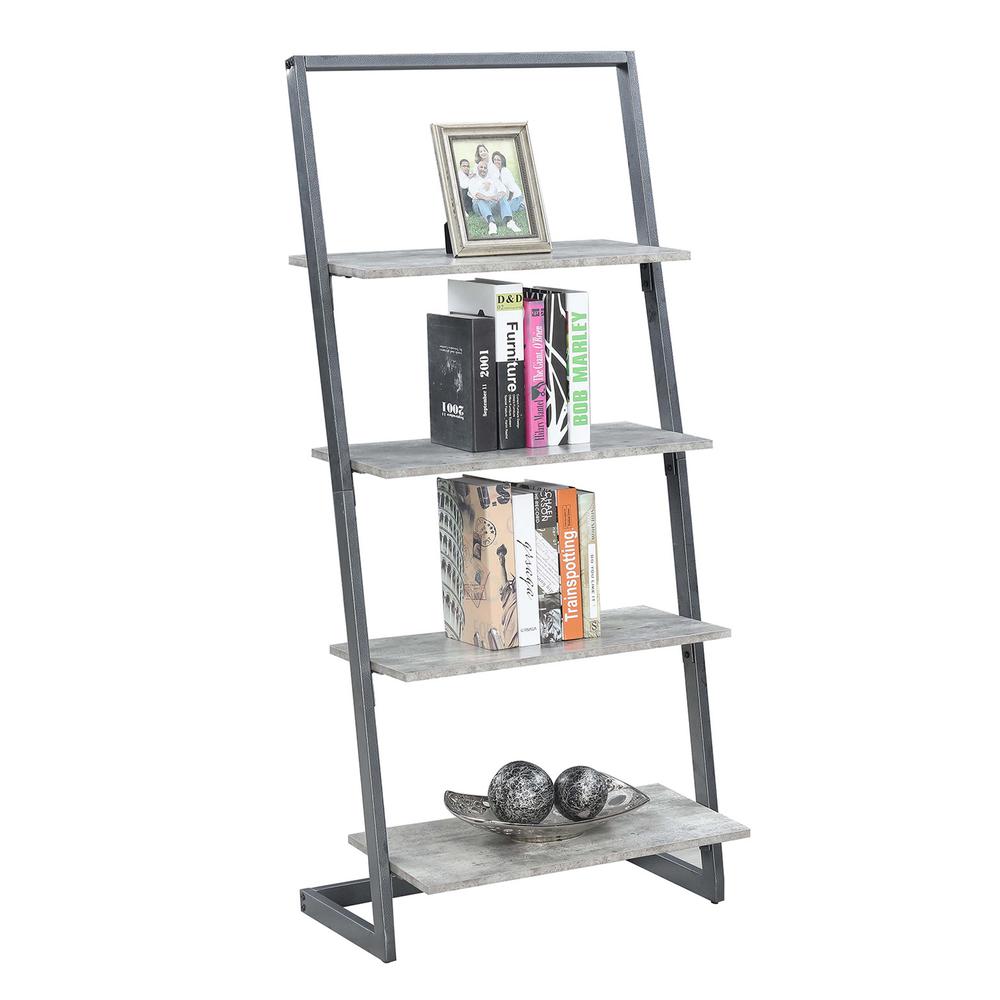 Graystone 4 Tier Ladder Bookcase/shelf - Convience Concept, Inc.