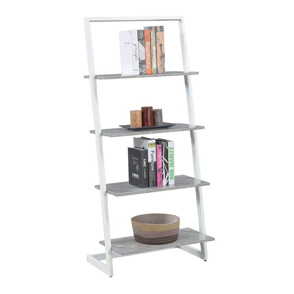Graystone 4 Tier Ladder Bookcase/shelf - Convience Concept, Inc.