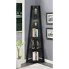Newport 5 Tier Corner Bookshelf Black - Convenience Concepts