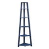 Newport 5 Tier Corner Bookshelf Cobalt Blue - Convenience Concepts