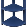 Newport 5 Tier Corner Bookshelf Cobalt Blue - Convenience Concepts