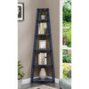 Newport 5 Tier Corner Bookshelf Cobalt Blue - Convenience Concepts
