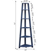 Newport 5 Tier Corner Bookshelf Cobalt Blue - Convenience Concepts
