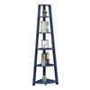 Newport 5 Tier Corner Bookshelf Cobalt Blue - Convenience Concepts