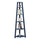 Newport 5 Tier Corner Bookshelf Cobalt Blue - Convenience Concepts