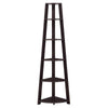 Newport 5 Tier Corner Bookshelf Espresso - Convenience Concepts