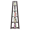 Newport 5 Tier Corner Bookshelf Espresso - Convenience Concepts
