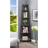 Newport 5 Tier Corner Bookshelf Weathered Gray - Convenience Concepts