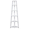Newport 5 Tier Corner Bookshelf White - Convenience Concepts