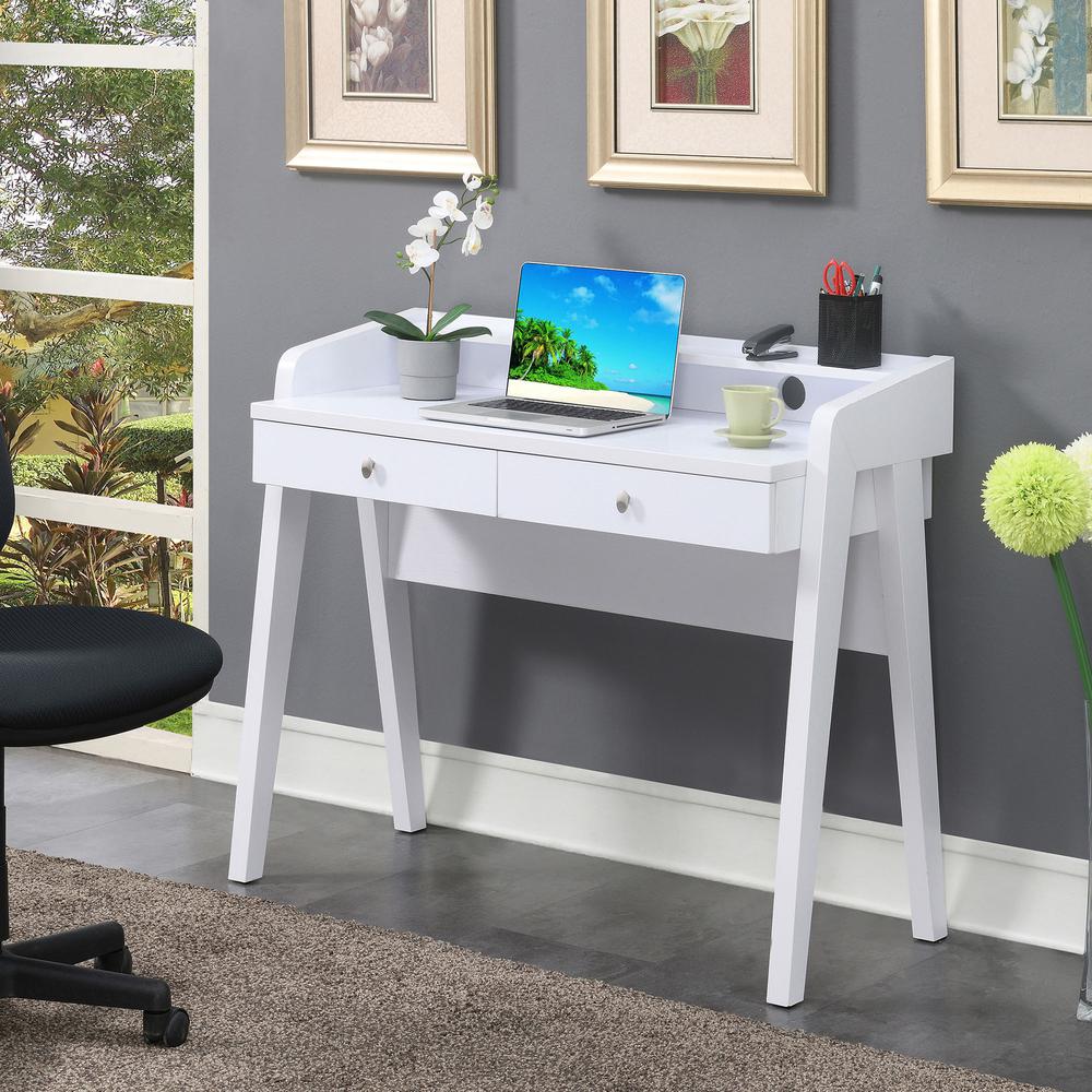 Newport Deluxe 2 Drawer Desk - Convenience Concepts