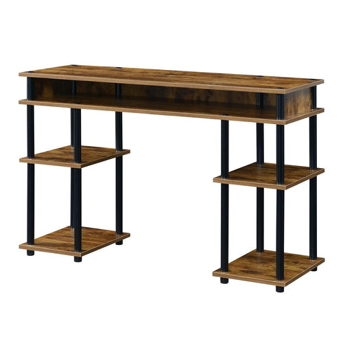Designs2Go No Tools Student Desk with Shelves - Barnwood - Convience Concept, Inc.