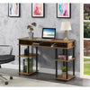 Designs2Go No Tools Student Desk with Shelves - Barnwood - Convience Concept, Inc.