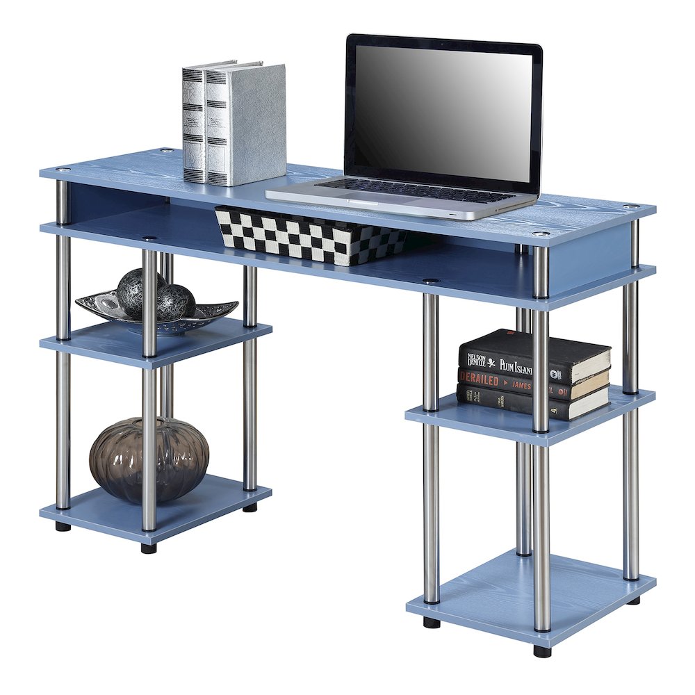 Designs2Go No Tools Student Desk with Shelves - Convience Concept, Inc.