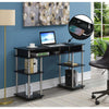 Designs2Go No Tools Student Desk with Charging Station, Black - Convenience Concepts