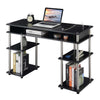 Designs2Go No Tools Student Desk with Charging Station, Black - Convenience Concepts