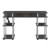Designs2Go No Tools Student Desk with Charging Station, Charcoal Gray - Convenience Concepts