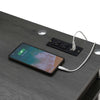 Designs2Go No Tools Student Desk with Charging Station, Charcoal Gray - Convenience Concepts