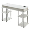 Designs2Go No Tools Student Desk with Charging Station, White - Convenience Concepts