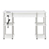 Designs2Go No Tools Student Desk with Charging Station, White - Convenience Concepts