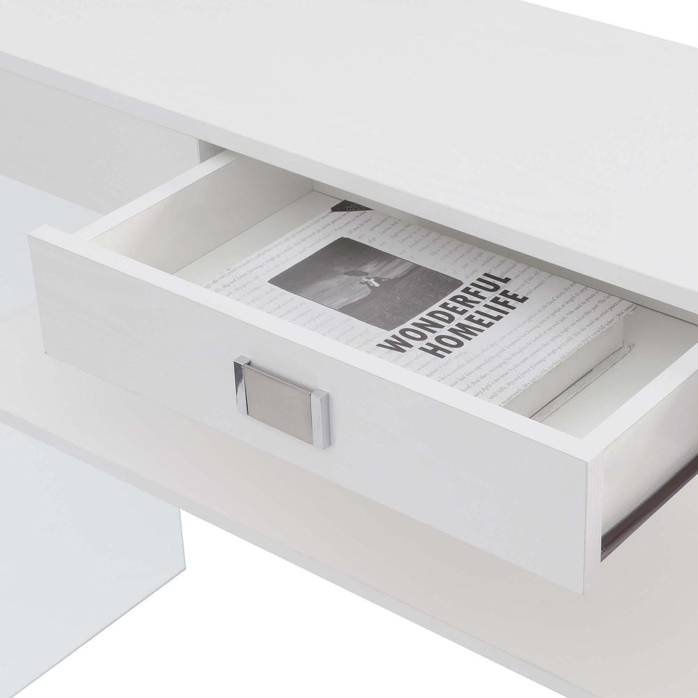 Soho 1 Drawer Console Table, White - Convenience Concepts
