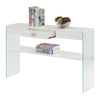 Soho 1 Drawer Console Table, White - Convenience Concepts