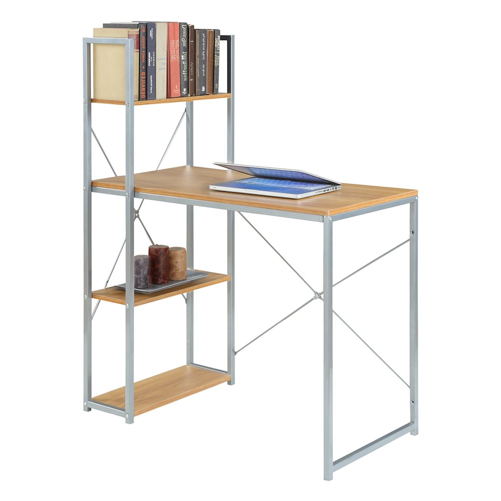 Designs2Go Office Workstation Desk with Shelves - Convience Concept, Inc.