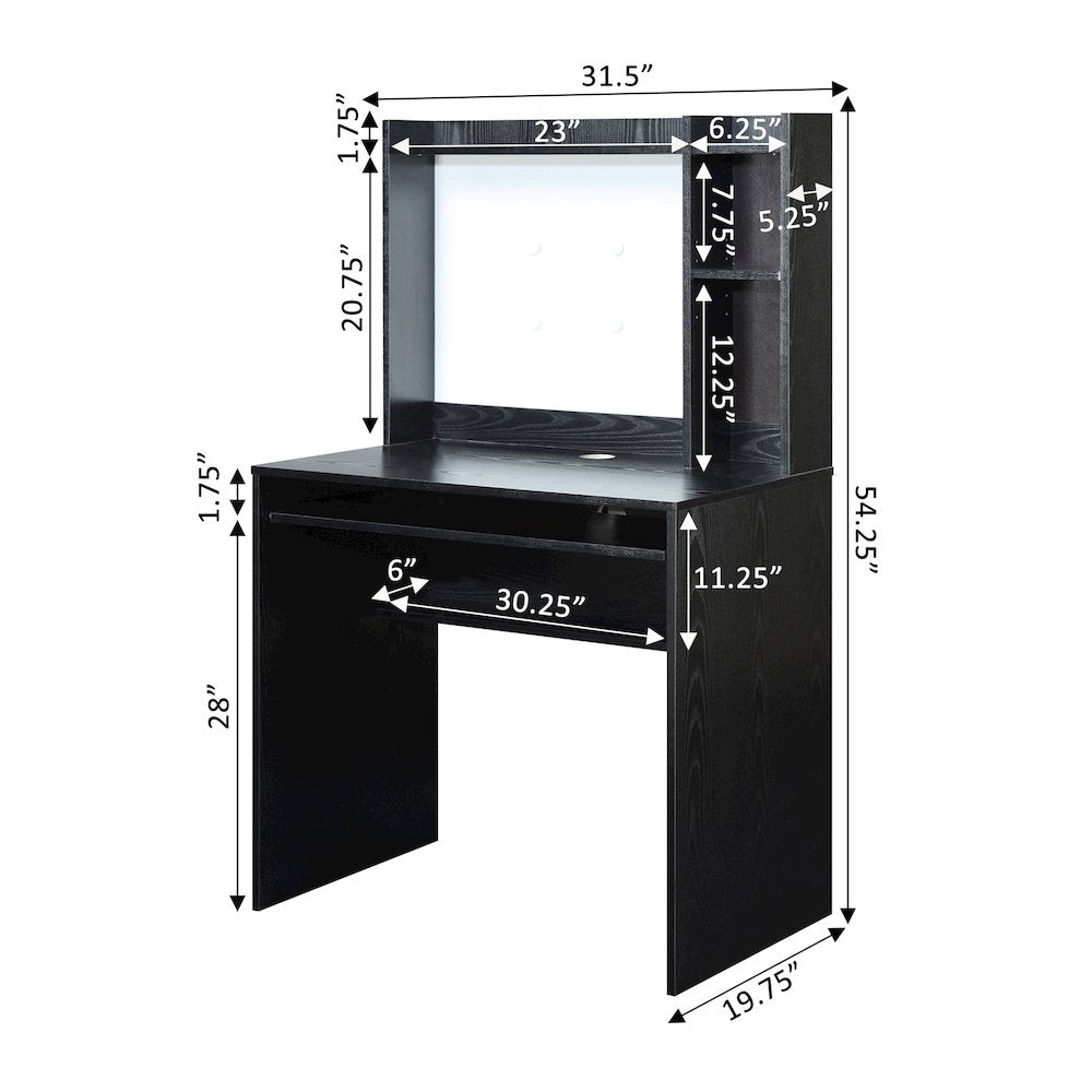 Designs2Go Student Desk with Magnetic Bulletin Board and Shelves - Convience Concept, Inc.