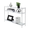 Royal Crest 3 Tier Glass Console Table - Convience Concept, Inc.