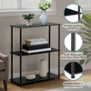 Designs2Go Classic Glass 3 Tier Bookshelf - Convenience Concepts