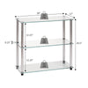 Designs2Go Classic Glass 3 Tier Bookshelf - Convenience Concepts