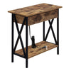 Tucson Flip Top End Table with Charging Station and Shelf - Convience Concept, Inc.